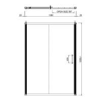 760mm - Traditional Hinged Shower Door - Burlington - C19 