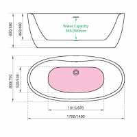 Charlotte Edwards Shard 1685 x 785mm Modern Freestanding Bath