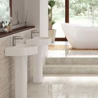 VitrA Milton 550mm 1 Tap Hole Washbasin & Pedestal 