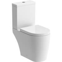 Campbell Rimless Close Coupled Open Back Toilet & Soft Closed Seat