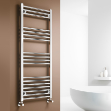 1200 x 600mm Chrome Towel Rail with FREE Valves - Scudo