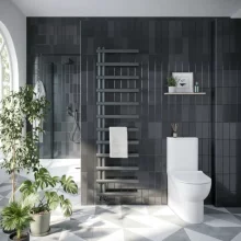 Lancia Carlo 1150 x 500mm Anthracite Designer Towel Rail