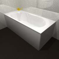 Carron Quantum 1700 x 700/850 Square Shower Bath - Carronite