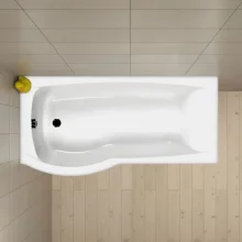 Beaufort Shannon 1700 x 750/850 Beauforte Reinforced Shower Bath - Left Hand