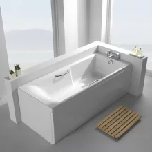 Carron Eco Axis 1700 x 700 Single Ended Bath With Grips Low Level - 5mm