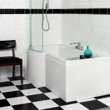 Carron Quantum 1700 x 700/850 Square Shower Bath - Carronite