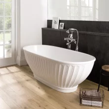Bampton Cian Solid Surface Freestanding Bath, 1555 x 740 By BC Designs 