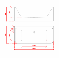 Abacus Varese S Freestanding Bath 1700 x 800mm