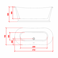 1580 x 750mm Petite Hepburn Freestanding Bath - Rubberduck Bathrooms 