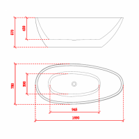 Charlotte Edwards Grosvenor 1650 x 735mm Modern Freestanding Bath