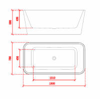 Charlotte Edwards Elara 1700 x 800mm Modern Freestanding Bath