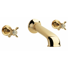 Sagittarius Churchman 3 Hole Wall Mounted Bath Filler Tap Gold