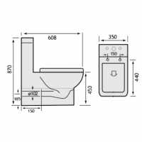 Bayswater Fitzroy Traditional Comfort Raised Height Toilet - Flush Handle