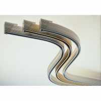 Flexible Contourail Shower Curtain Rail 1900mm (6'2")  Silver Bendable  