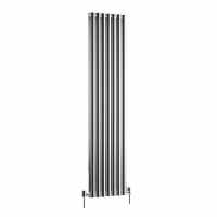 DQ Cove Brushed Stainless Steel Double Sided 1800 x 295 Vertical Radiator