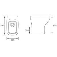 Villeroy & Boch O.novo Washdown Rimless Back To Wall Toilet