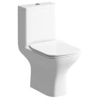 Crest Closed Coupled Open Back Toilet & Slim Soft Close Seat