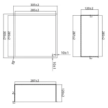 Crosswater Brushed Brass 305 x 305 Shower Wall Niche