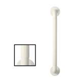 Croydex Grab Bar 450mm - Ribbed Grip - White - ABS