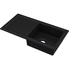 NUIE Counter Top Single Bowl Kitchen Sink in Black 1010 x 525mm