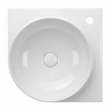 Davoli 450mm Gloss White Wall Hung Basin With Support