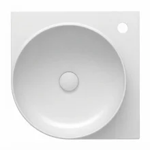 Davoli 450mm Matt White Wall Hung Basin With Support