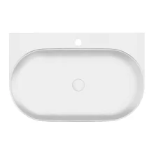Davoli 800mm Matt White Wall Hung Basin With Support