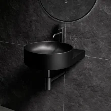 Davoli 400mm Matt White Wall Hung Basin With Support