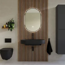 Davoli 800mm Matt White Wall Hung Basin With Support