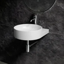 Davoli 400mm Gloss White Wall Hung Basin With Support 