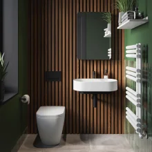 Davoli 600mm Gloss White Wall Hung Basin With Support