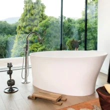 Vive Cian Solid Surface Freestanding Bath, 1610 x 750 By BC Designs 