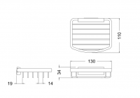 Inda Avenue Shelf - Smoked Finish - A57090 - CLEARANCE