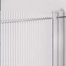 Eastbrook Fluted Bath Shower Screen Left Hand 1400 x 800mm Chrome