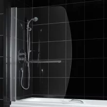 Eastbrook Sail Shaped Bath Shower Screen 1410 x 895mm Chrome 