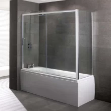 Eastbrook Volente Overbath Sliding Bath Shower Enclosure 1690 x 1475mm Chrome