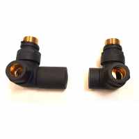 Corner Radiator Valves - Brushed Brass  