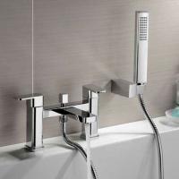Abacus Iso Pro Freestanding Bath Shower Mixer - Brushed Nickel