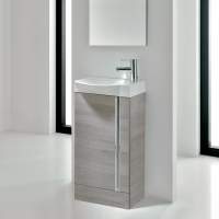 Royo Elegance 455mm Floorstanding Cloakroom Unit inc Mirror Sandy Grey