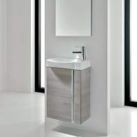 Royo Elegance 455mm Wall Hung Cloakroom Unit with Mirror in Sandy Grey