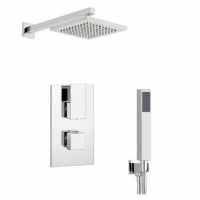 Element Thermostatic Concealed Shower Valve with Fixed Rain Head & Hand Set - Kartell UK