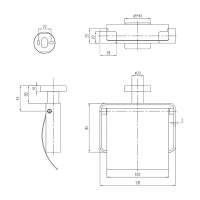 Tecno Project Black Glass Shelf - 500mm - Origins Living