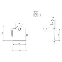 Abacus Iso Pro Toilet Roll Holder - Matt Black