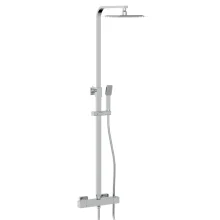 Lancia Elliot Square Chrome Dual Head Rigid Riser Shower
