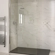 Aquaglass Elite Walk In Shower Screen With Chrome Profile 