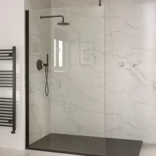 Aquaglass Elite 600mm Clear Glass Walk In Shower Screen