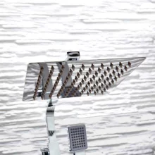 Lancia Serena Round Twin Head Thermostatic Shower - Fixed Head & Adjustable Hand Set 