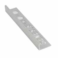Genesis 10mm Satin Silver Aluminium Straight Edge Tile Trim 2.5m