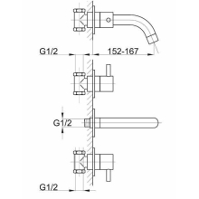 Sagittarius Eclipse Exposed Thermostatic Shower Valve with Riser