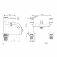 Sagittarius Blade Bath Shower Mixer Tap with No1 Kit